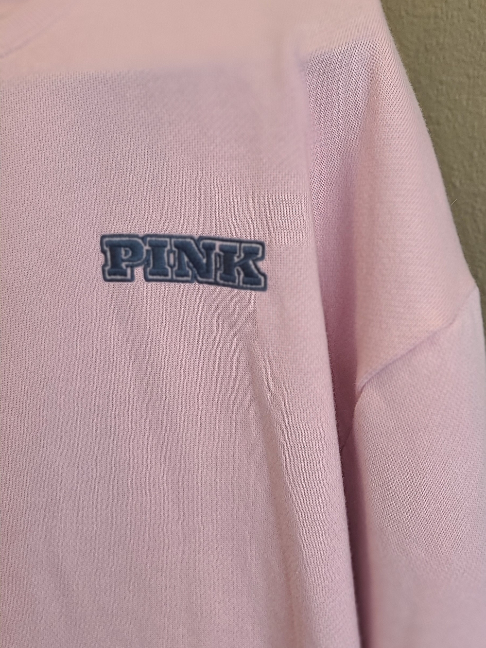 PINK Victoria's Secret Light Pink Crewneck Sweatshirt with Logo - Picture 3 of 4
